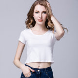 Fashion Design 100% Cotton O-Neck Short Sleeve No Brand Custom Logo Printing Blank Plain T-Shirt Short