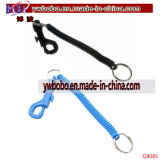 Keyring Spiral Plastic Key Chain Stretchable String Clip Key Holder (G8085)