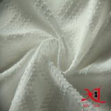 Pure White jacquard Polyester Chiffon Fabric for Women Garment