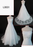 L0031 Fashion Guangdong Latest Sleeveless Wedding Dress OEM Service Factory