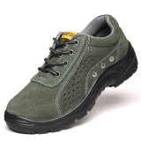 Green PU Injection Solid Soles Anti-Hit Work Shoe
