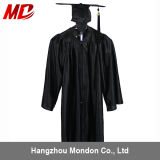 Promotion Shiny Black Child Graduation Caps and Gowns Factory Price