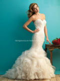 New Arrival Sweetheart Bridal Gown Embroidary Ruffle Wedding Dress