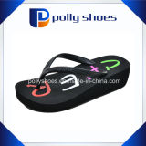 Black Thong Flip Flop Platform Wedge Beach Sandals 9 New