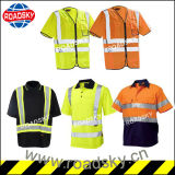 En471 Orange/ Green/ Yellow Polyester Safety High Visibility Clothes