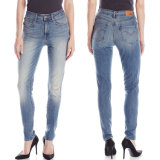 Custom Fashion Tight Skinny Jeans Cotton Wash Jegging Pants