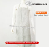 One Piece Heat Resistant Fire Safety Thread Sewed Cow Split Leather Welder's Apron