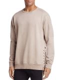 Wholesale Design Mens Imperial Lace-up Crewneck Sweatshirts