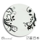White Porcelain Wholesale Full Decal Dinner Plate