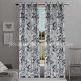 Printed Faux Linen Grommet Panel Curtain (HR14WT139)