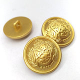 Matte Gold Plastic ABS Shank Button with Embossed Logo