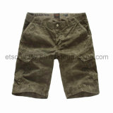 Printed Green 100% Cotton Men's Shorts (PSH42613)
