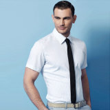 New Men's Brand Solid Color Slim Fit Short Sleeves Business Dress Shirt