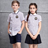 International School Check Shirt School Uniform Shirt