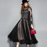 Black Sexy Lace Dress for Women Party Garment