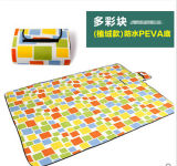 Wholesale Colorful Squares Microfiber PEVA Pincnic Blanket
