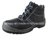 Black Split Embossed Leather Upper Safety Shoes (HQ01016)