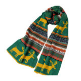 Womens Multiple Style Neck Warmer Thick Deer Snow Printing Winter Knitted Scarf (SK129)