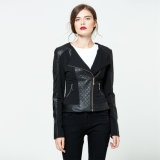 Wholesaler Latest Fashion Women Motorcycle Short Leather Jackets