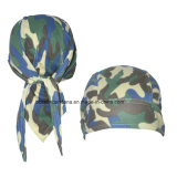 Factory Produce Custom Army Green Print Cotton Pirate Bandana Headwrap