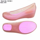 PVC Upper Jelly Woman High Heel EVA Sandals