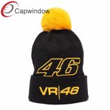 100% Acrylic Beanie Hat with 3D Embroidery 46