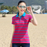 2016 China Factory Wholesale Custom Ladies Stripe Polo Shirts