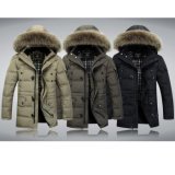Men Winter Coat Black Thick Down Jacket Windproof Outer Wear