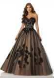 Amelie Rocky 2018 Lace Ball Gown Black Prom Dress