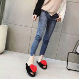 Fashion Lady Open Toe Fur Slipper in Candy Color Fur Slippers