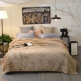 Hot Selling High Quality Super Soft 100% Polyester Plain Color Flannel Blanket