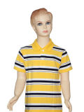 New Season Children Summer School Uniform Striped Polo Shirt