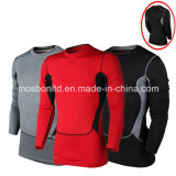 Nylon Spandex Long Sleeves Compression Fitness Shirt Gym Sport Tight Shirt