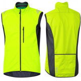 100% Polyester Sleeveless Front Zipper Long Back Bike Wear Men's Soft Shell Riding Jacket Vest/Gilet