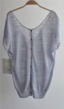 Ladies V Neck Sleeveless Knit Cardigan with Button