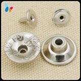 Custom Plating Silver Open Cap Jeans Button