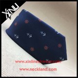 Mens Custom High Fashion Silk Woven Anchor Necktie