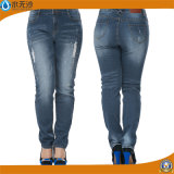 OEM Fashion Blue Women Skinny Denim Jeans Plus Size Jeans