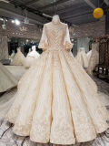 Aoliweiya Bridal latest Design Golden Sleeve Wedding Gown