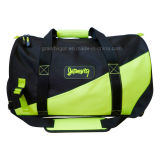 Durable Nylon Sport Bag with Contrast Neon Yellow Patch