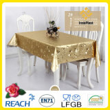 Metal PVC Golden and Embossed PVC Tablecloth in Rolls for Wedding