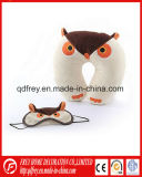 Plush Cute Owl Toy Neck Cushion with Owl Eyemask