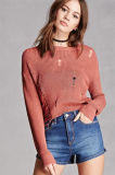 Spring Ladies Hollow Design Sexy Knitwear Blouse Sweater