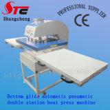 Pneumatic Big Format Double Stationheat Press Machine 60*80cm Automatic Bottom Glide Heat Transfer Machine Hot Sale T Shirt Transfer Printing Machine Stc-Qd07