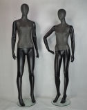 Black Color Female Mannequins Wrapped PU Leather for Display