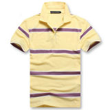 Men's Short Sleeve Striped Polo Shirt