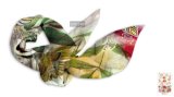 Color Mixed Floral Pattern Silk Scarf