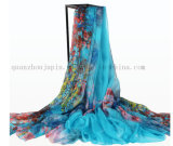 OEM Fashion Silk Beach Scarf Shawl and Pareo for Promotion Gift