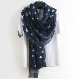 Top Quality Butterfly Hot Stamping Stole / Fashion Scarf (HWBLC87)