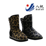 Women's Leopard Print Fashion Snow Boots with Rivets Decoration Bf1610230